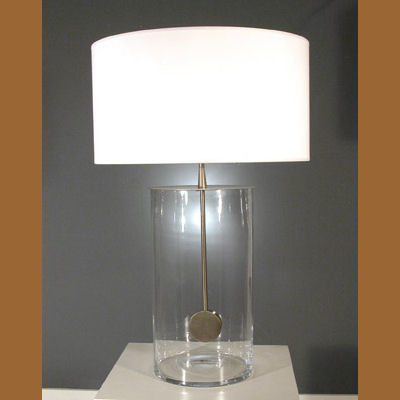 06022304  LAMP MESA CRISTAL CILINDRICA S/P