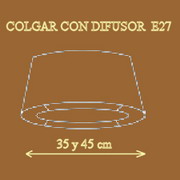 E-27 Colgar con Difusor