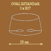 Oval 2xE27 25 cm