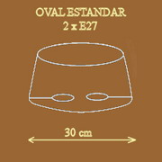 Oval 2xE27 30 cm