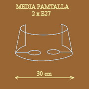 Oval media 2xE27 30 cm